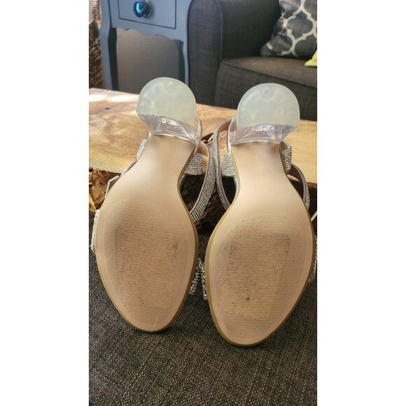 Steve Madden Yuma Rhinestone Crystal Ankle Strap High Heel Size 6.5 - Picture 8 of 10